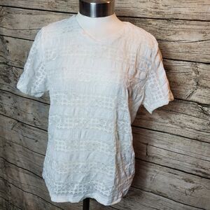Maple White Short Sleeve Top Size Large NWT